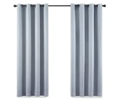 Cara Denim Blackout Grommet Curtain Panel, (84") -Home Store 810475206 4