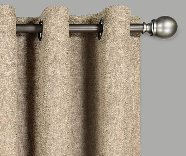 Cara Mocha Blackout Grommet Curtain Panel, (108") 4 Cara Mocha Blackout Grommet Curtain Panel, (108") - Image 2