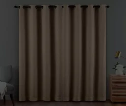 Cara Mocha Blackout Grommet Curtain Panel, (108") 16 Cara Mocha Blackout Grommet Curtain Panel, (108") -Home Store 810475210 6