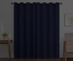 Round & Round Navy Blackout Grommet Curtain Panel, (84") -Home Store 810475232 6