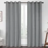 Kira Gray Blackout Grommet Curtain Panel, (95") -Home Store 810475373 1