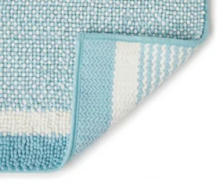 Aqua & White Stripe Chenille 2-Piece Bath Rug Set -Home Store 810489289 2