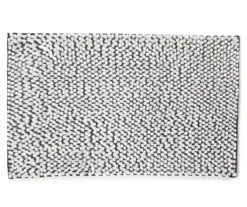 Dark Gray & White Chenille 2-Piece Bath Rug Set -Home Store 810489322 1