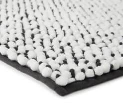 Dark Gray & White Chenille 2-Piece Bath Rug Set -Home Store 810489322 3