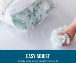 Fiber & Shredded Memory Foam Pillow With Zippered Inner Cover -Home Store 810490764 810490765 810490766 810490767 810490768 810490769 3 1