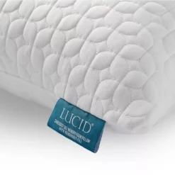 Fiber & Shredded Memory Foam Pillow With Zippered Inner Cover, 2-Pack -Home Store 810490768 5