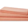 Peach 4-Piece Microfiber Queen Sheet Set 2 Peach 4-Piece Microfiber Queen Sheet Set -Home Store 810504498