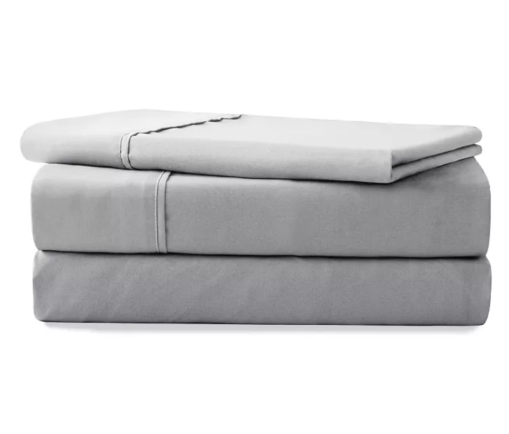 Light Gray Microfiber Twin 3-Piece Sheet Set 3 Light Gray Microfiber Twin 3-Piece Sheet Set