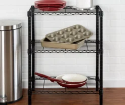 Black 3-Tier Adjustable Shelving Unit -Home Store 810505130 3