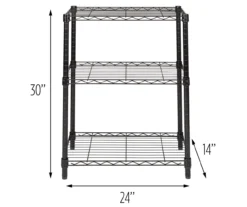 Black 3-Tier Adjustable Shelving Unit -Home Store 810505130 6