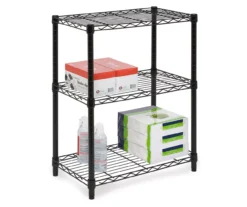 Black 3-Tier Adjustable Shelving Unit -Home Store 810505130 8