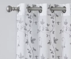 Broyhill Cassandra Floral Sheer Grommet Curtain Panel Pair -Home Store 810507479 3