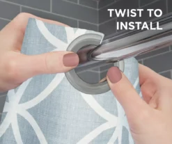 Emma Blue EZ Hang Shower Curtain -Home Store 810507743 3