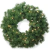 24" Deluxe Windsor Pine Light-Up Wreath -Home Store 810507896