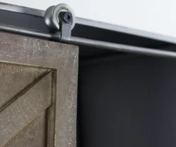 Rustic Sliding Barn Door Storage Rack -Home Store 810509316 5