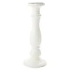 White Wood Pillar Candle Holder, (15") -Home Store 810509526 810509525 1