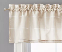 Taupe Ronan Valance & Tier 3-Piece Curtain Set -Home Store 810511104 1