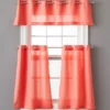 Coral Tucker Valance & Tier 3-Piece Curtain Set -Home Store 810511402