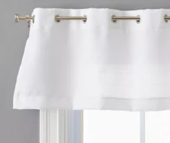 White Tucker Valance & Tier 3-Piece Curtain Set -Home Store 810511404 1