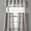 Gray Tucker Valance & Tier 3-Piece Curtain Set -Home Store 810511406