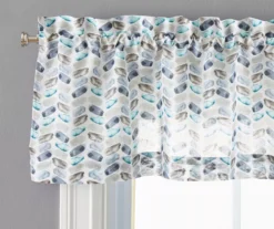 Walden Geometric Valance & Tier 3-Piece Curtain Set -Home Store 810511416 1 1