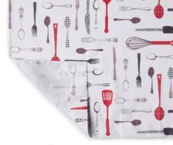 Utensils Print Valance & Tier 3-Piece Curtain Set -Home Store 810511417 2