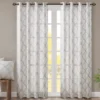 Sereno Fretwork Ivory Light-Filtering Grommet Curtain Panel, (63") -Home Store 810517995 810517996 810517998