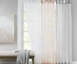 Persis Light Gray Voile Sheer Twisted Tab Curtain Panel Pair, (95") 13 Persis Light Gray Voile Sheer Twisted Tab Curtain Panel Pair, (95") -Home Store 810518134 810518135 810518136 5