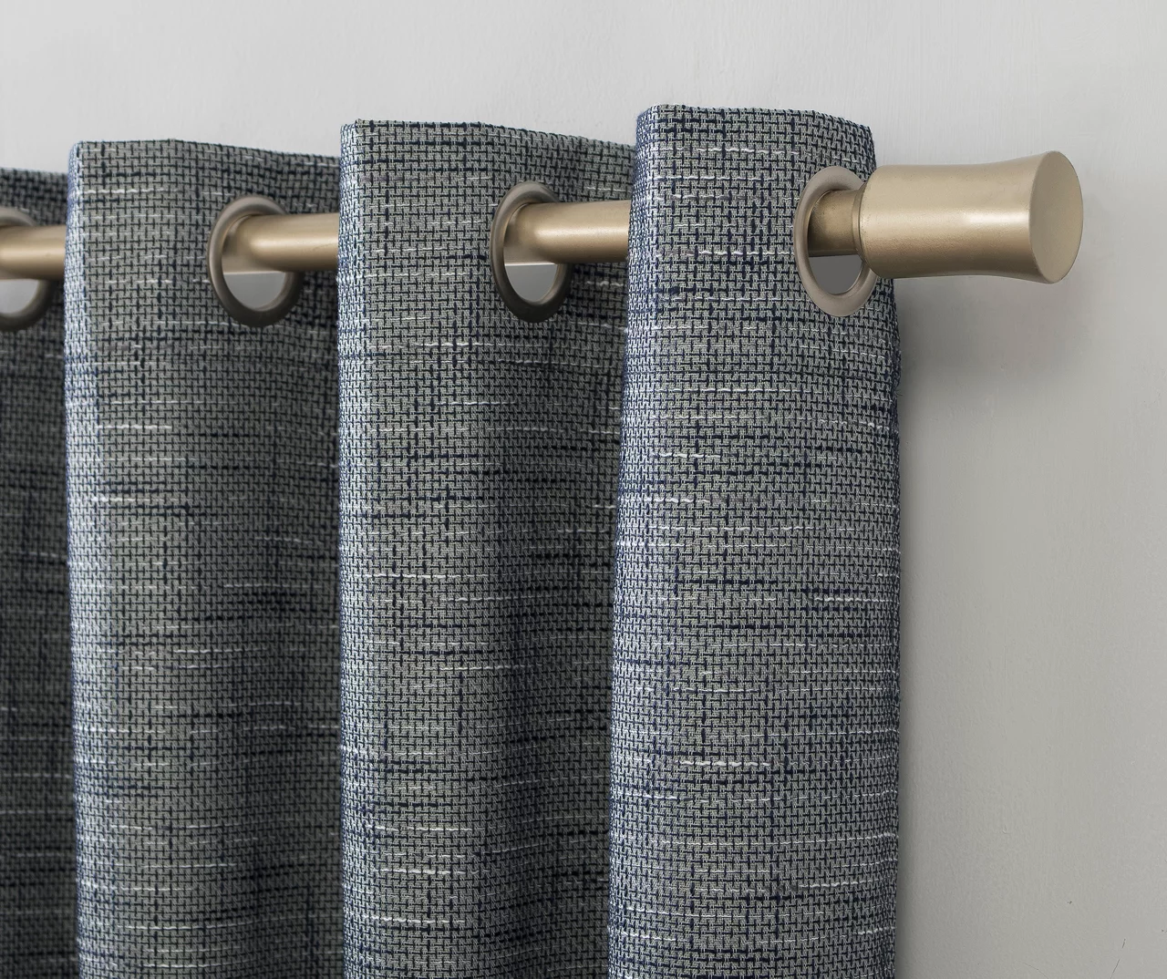 Wilbon Navy Denim Blackout Grommet Curtain Panel, (84") 5 Wilbon Navy Denim Blackout Grommet Curtain Panel, (84") - Image 3