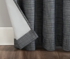 Wilbon Navy Denim Blackout Grommet Curtain Panel, (84") 16 Wilbon Navy Denim Blackout Grommet Curtain Panel, (84") -Home Store 810518489 5