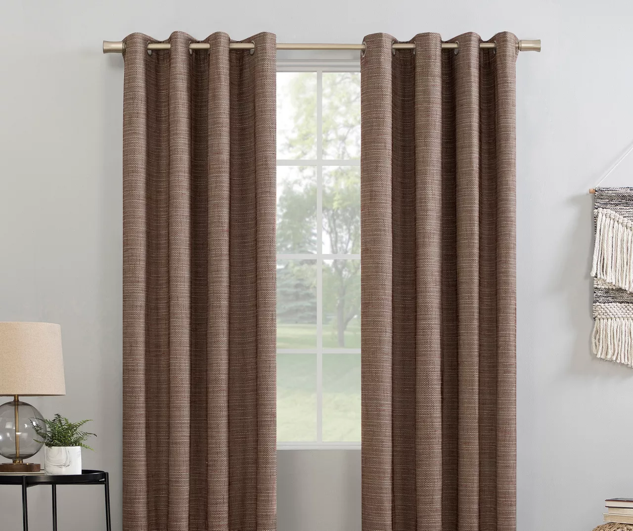 Wilbon Russet Linen Blackout Curtain Panel, (84") 3 Wilbon Russet Linen Blackout Curtain Panel, (84")