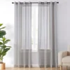 Curtain Fresh Light Gray Sheer Grommet Curtain Panel, (84") 2 Curtain Fresh Light Gray Sheer Grommet Curtain Panel, (84") -Home Store 810519502 810519520 810519501 810519494 810519505 1