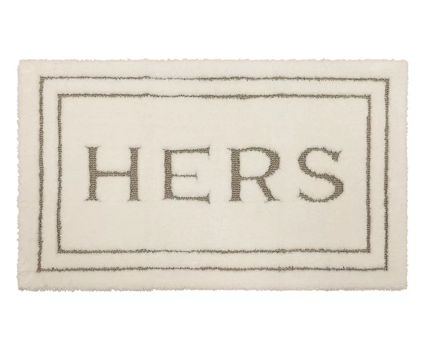 "Hers" Flint Knitted Bath Rug, (34" X 20") 3 "Hers" Flint Knitted Bath Rug, (34" X 20")