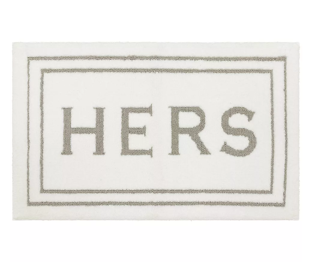 "Hers" Flint Knitted Bath Rug, (40" X 24") 3 "Hers" Flint Knitted Bath Rug, (40" X 24")