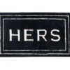 "Hers" Indigo Knitted Bath Rug, (34" X 20") 1 "Hers" Indigo Knitted Bath Rug, (34" X 20") -Home Store 810521479