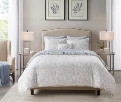 Leisha Blue Full 8-Piece Reversible Comforter Set -Home Store 810523128 810523131 810523129 810523130 1