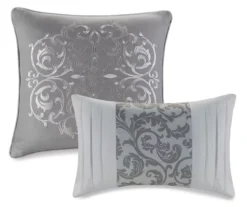 Casey Gray Embroidered King 8-Piece Comforter Set -Home Store 810523138 810523139 13