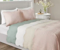 Genoa Scalloped Coverlet Set -Home Store 810523153 810523157 9