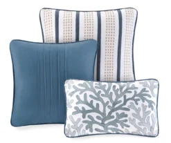 Rockaway Blue Reversible Coverlet Set -Home Store 810523177 810523178 810523179 3