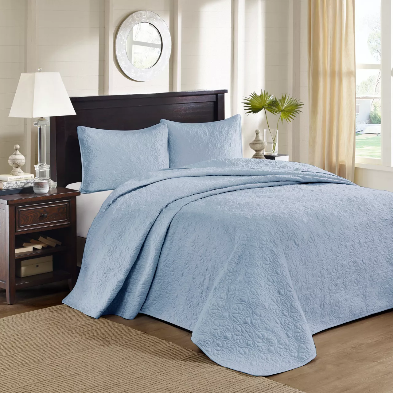 Vancouver Blue King 3-Piece Bedspread Set 4 Vancouver Blue King 3-Piece Bedspread Set - Image 2