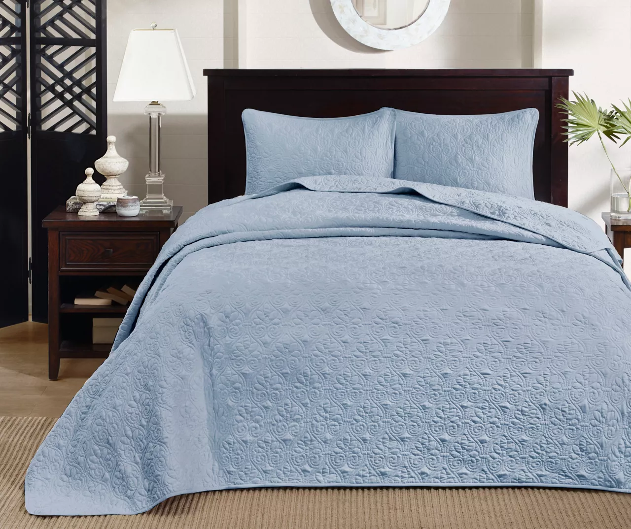 Vancouver Blue King 3-Piece Bedspread Set 3 Vancouver Blue King 3-Piece Bedspread Set