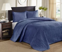 Vancouver Navy Twin 2-Piece Bedspread Set -Home Store 810523210 810523240 810523250 810523255 1 2