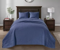 Vancouver Navy Twin 2-Piece Bedspread Set -Home Store 810523210 810523240 810523250 810523255 2 2