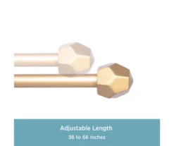 River Burnished Brass 5/8" Steel Decorative Curtain Rod, (36" - 66") 9 River Burnished Brass 5/8" Steel Decorative Curtain Rod, (36" - 66") -Home Store 810524305 3