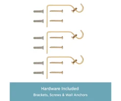 River Burnished Brass 5/8" Steel Decorative Curtain Rod, (36" - 66") 10 River Burnished Brass 5/8" Steel Decorative Curtain Rod, (36" - 66") -Home Store 810524305 4