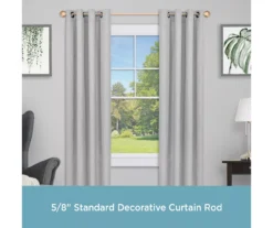 River Burnished Brass 5/8" Steel Decorative Curtain Rod, (36" - 66") 11 River Burnished Brass 5/8" Steel Decorative Curtain Rod, (36" - 66") -Home Store 810524305 5