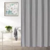 Gray Embossed Waffle Shower Curtain -Home Store 810528237