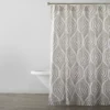 White & Brown Floral Wave Fabric Shower Curtain 1 White & Brown Floral Wave Fabric Shower Curtain -Home Store 810528299