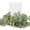 Glass Hurricane With Greenery -Home Store 810535403