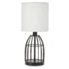 Black Wire Cage Table Lamp With Bulb 2 Black Wire Cage Table Lamp With Bulb -Home Store 810535790